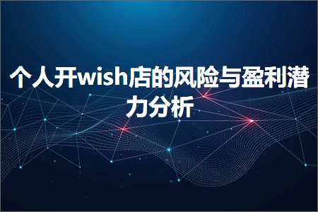 跨境电商知识:个人开wish店的风险与盈利潜力分析